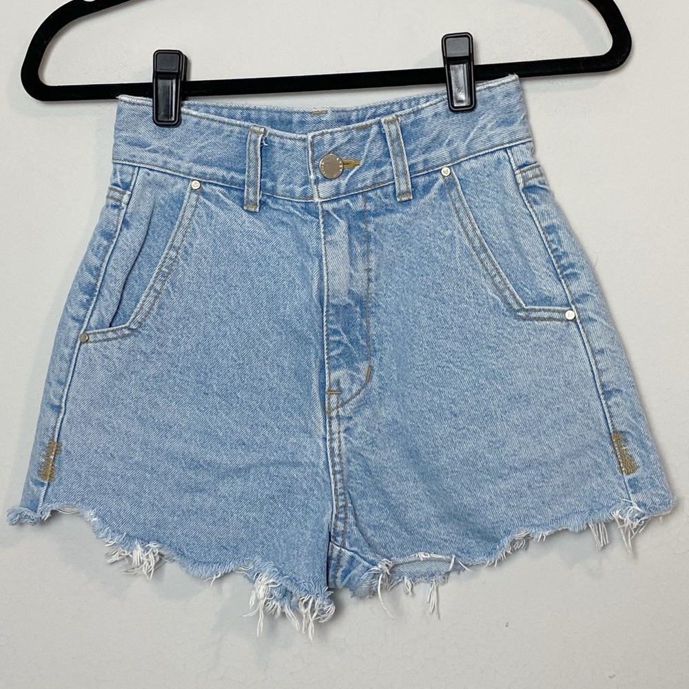 Ader Error Denim High Rise Cutoff Shorts